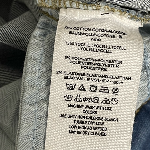 Free People Button Fly Skinny Raw Hem Crop Jeans Size W26 - Picture 7 of 11